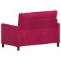 Preview: Sofa Weinrot 126 x 81 x 87,5 cm Samt