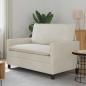 Preview: ARDEBO.de - Sofa Creme 126 x 81 x 87,5 cm Samt