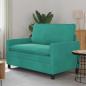 Preview: ARDEBO.de - Sofa Türkis 126 x 81 x 87,5 cm Samt