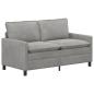 Preview: Sofa Hellgrau 156 x 81 x 87,5 cm Samt