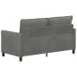 Preview: Sofa Dunkelgrau 156 x 81 x 87,5 cm Samt