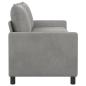 Preview: Sofa Hellgrau 196 x 81 x 87,5 cm Samt