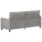 Preview: Sofa Hellgrau 196 x 81 x 87,5 cm Samt