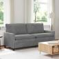 Preview: ARDEBO.de - Sofa Dunkelgrau 196 x 81 x 87,5 cm Samt