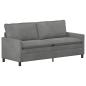 Preview: Sofa Dunkelgrau 196 x 81 x 87,5 cm Samt