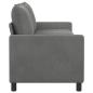 Preview: Sofa Dunkelgrau 196 x 81 x 87,5 cm Samt