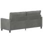 Preview: Sofa Dunkelgrau 196 x 81 x 87,5 cm Samt