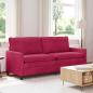 Preview: ARDEBO.de - Sofa Weinrot 196 x 81 x 87,5 cm Samt
