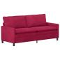 Preview: Sofa Weinrot 196 x 81 x 87,5 cm Samt