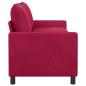 Preview: Sofa Weinrot 196 x 81 x 87,5 cm Samt