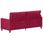 Preview: Sofa Weinrot 196 x 81 x 87,5 cm Samt