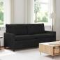 Preview: ARDEBO.de - Sofa Schwarz 196 x 81 x 87,5 cm Samt
