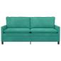 Preview: Sofa Türkis 196 x 81 x 87,5 cm Samt