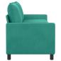 Preview: Sofa Türkis 196 x 81 x 87,5 cm Samt