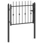 Preview: Zauntor ASTEN 100 x 75 cm Metall Schwarz Abschließbar