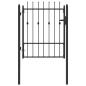 Preview: Zauntor ASTEN 100 x 125 cm Abschließbar Metall Schwarz