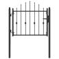 Preview: Zauntor ASTEN 100 x 75 cm Metall Schwarz Abschließbar