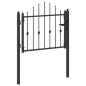 Preview: Zauntor ASTEN 100 x 75 cm Metall Schwarz Abschließbar