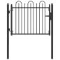 Preview: Zauntor DRONTEN 100 x 75 cm Metall Schwarz Abschließbar
