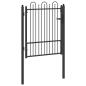 Preview: Zauntor DRONTEN 100 x 125 cm Metall Schwarz Abschließbar
