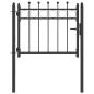 Preview: Zauntor HORST 100 x 75 cm Metall Schwarz Abschließbar