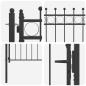 Preview: Zauntor HORST 100 x 75 cm Metall Schwarz Abschließbar