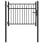 Preview: Zauntor BAARLO 100 x 75 cm Metall Schwarz Abschließbar