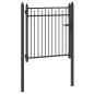 Preview: Zauntor BAARLO 100 x 100 cm Metall Schwarz Abschließbar