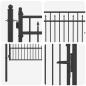 Preview: Zauntor BAARLO 100 x 175 cm Metall Schwarz Abschließbar