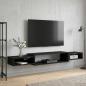 Preview: Wandmontierter TV-Schrank Wandhalterung Schwarze Eiche