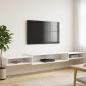 Preview: ARDEBO.de - Wandmontierter TV-Schrank Wandhalterung Weiß 220 x 28 x 21 cm