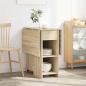 Preview: Esstisch 115 x 70 x 75 cm Holzwerkstoff Sonoma-Eiche