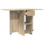 Preview: Esstisch 115 x 70 x 75 cm Holzwerkstoff Sonoma-Eiche