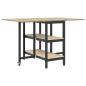 Preview: Esstisch 122 x 80 x 76,5 cm Holzwerkstoff Sonoma-Eiche