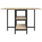 Preview: Esstisch 122 x 80 x 76,5 cm Holzwerkstoff Sonoma-Eiche