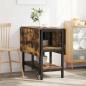Preview: Esstisch 122 x 80 x 76,5 cm Holzwerkstoff R?uchereiche
