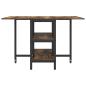 Preview: Esstisch 122 x 80 x 76,5 cm Holzwerkstoff R?uchereiche