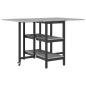 Preview: Esstisch 122 x 80 x 76,5 cm Holzwerkstoff Sonoma-Grau