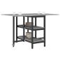Preview: Esstisch 122 x 80 x 76,5 cm Holzwerkstoff Sonoma-Grau