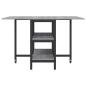 Preview: Esstisch 122 x 80 x 76,5 cm Holzwerkstoff Sonoma-Grau