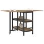Preview: Esstisch 122 x 80 x 76,5 cm Holzwerkstoff Artisan-Eiche