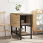 Preview: Esstisch 122 x 80 x 76,5 cm Holzwerkstoff Artisan-Eiche