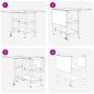 Preview: Esstisch 122 x 80 x 76,5 cm Holzwerkstoff Artisan-Eiche