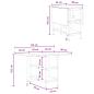 Preview: Esstisch 122 x 80 x 76,5 cm Holzwerkstoff Artisan-Eiche