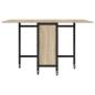 Preview: Faltbarer Esstisch mit Rollen 130 x 80 x 76,5 cm Stahl PB