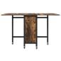 Preview: Faltbarer Esstisch mit Rollen 130 x 80 x 76,5 cm Stahl PB