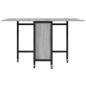 Preview: Faltbarer Esstisch mit Rollen 130 x 80 x 76,5 cm Stahl PB