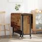 Preview: Faltbarer Esstisch mit Rollen 130 x 80 x 76,5 cm Stahl PB