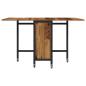 Preview: Faltbarer Esstisch mit Rollen 130 x 80 x 76,5 cm Stahl PB