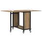 Preview: Faltbarer Esstisch mit Rollen 130 x 80 x 76,5 cm Stahl PB